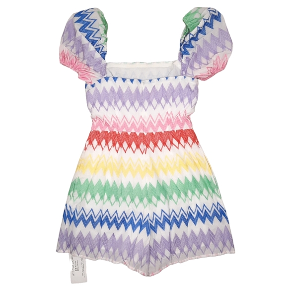 NEW Yumi Kim Jillian Rainbow Romper 100% Cotton Size 0 - Picture 7 of 8